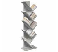 vidaXL Estante de Libros en Forma de Árbol de 6 Niveles Gris Hormigón