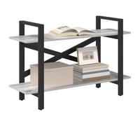 vidaXL Estante de Libros Gris Sonoma 100 x 33,5 x 64 cm, Estantería Industrial estilosa, Unidad de Almacenamiento Independiente, amplias estanterías para Oficina en casa