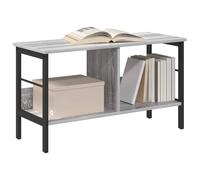 vidaXL Estante de Libros Gris Sonoma 82 x 32 x 47 cm, Estantería Industrial Rectangular, con Mucho Espacio, Ideal para tu Oficina en casa, Sala o Estudio