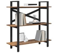 vidaXL Estante de Libros Madera Vieja 100 x 33,5 x 102 cm, Estantería Industrial estilosa, Unidad de Almacenamiento Independiente, amplias estanterías para Oficina en casa