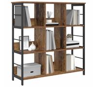 vidaXL Estante de Libros Madera Vieja 102 x 32 x 104,5 cm, Estantería Industrial Rectangular, con Mucho Espacio, Ideal para tu Oficina en casa, Sala o Estudio