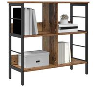 vidaXL Estante de Libros Madera Vieja 82 x 32 x 79 cm, Estantería Industrial Rectangular, con Mucho Espacio, Ideal para tu Oficina en casa, Sala o Estudio