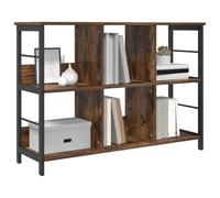 vidaXL Estante de Libros Roble Ahumado 102 x 32 x 72,5 cm, Estantería Industrial Rectangular, con Mucho Espacio, Ideal para tu Oficina en casa, Sala o Estudio