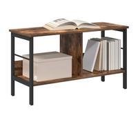vidaXL Estante de Libros Roble Ahumado 82 x 32 x 47 cm, Estantería Industrial Rectangular, con Mucho Espacio, Ideal para tu Oficina en casa, Sala o Estudio