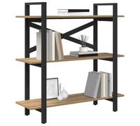 vidaXL Estante de Libros Roble Artesanal 100 x 33,5 x 102 cm, Estantería Industrial estilosa, Unidad de Almacenamiento Independiente, amplias estanterías para Oficina en casa