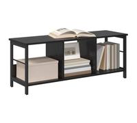 vidaXL Estante de Libros Roble Negro 102 x 32 x 40,5 cm, Estantería Industrial Rectangular, con Mucho Espacio, Ideal para tu Oficina en casa, Sala o Estudio