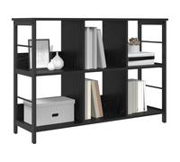 vidaXL Estante de Libros Roble Negro 102 x 32 x 72,5 cm, Estantería Industrial Rectangular, con Mucho Espacio, Ideal para tu Oficina en casa, Sala o Estudio
