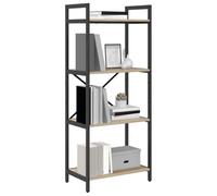 vidaXL Estante de Libros Roble Sonoma 56 x 34 x 133,5 cm, Estantería Industrial, Mueble de Oficina, Diseño Rectangular, Organizador Resistente, Ahorra Espacio en tu Sala