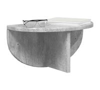 vidaXL Estante de Pared 2 pcs Gris Concreto 38 x 19 x 19 cm, Estantería Moderna de Pared para Sala, Unidad Rectangular compacta, Almacenamiento Amplio y Funcional