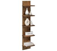 vidaXL Estante de Pared 2 pcs Madera Envejecida 22 x 15 x 100 cm, Estanterías Modernas para Sala, montadas en la Pared, con Madera, Elegante exhibición, minimalismo en casa