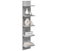 vidaXL Estante de Pared 2 pcs Sonoma Gris 22 x 15 x 100 cm, Estanterías Modernas para Sala, montadas en la Pared, con Madera, Elegante exhibición, minimalismo en casa