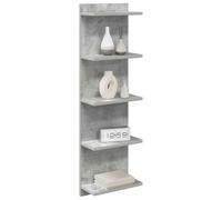 vidaXL Estante de Pared 2 uds. Gris Hormigón 30 x 15 x 100 cm