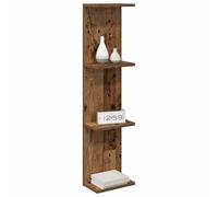 vidaXL Estante de Pared 2 pcs Madera Envejecida 25 x 15 x 100 cm, Estanterías Modernas para Sala, montadas en la Pared, con Madera, Elegante exhibición, minimalismo en casa