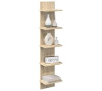 vidaXL Estante de Pared 2 pcs Roble Sonoma 22 x 15 x 100 cm, Estanterías Modernas para Sala, montadas en la Pared, con Madera, Elegante exhibición, minimalismo en casa