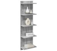 vidaXL Estante de Pared 2 uds. Sonoma Gris 30 x 15 x 100 cm
