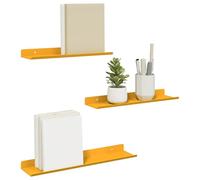vidaXL Estante de Pared 3 pcs Amarillo Mostaza 40 x 9 x 2,5 cm, Estante de Pared Elegante, Diseño Minimalista, Almacenamiento Rectangular, Decoración Útil para Sala, Cocina