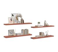 vidaXL Estante de Pared 4 pcs Rojo 120 x 23,5 x 4 cm, Estante de Pared para Sala, diseño Rectangular, Moderno, Duradero en Madera, organizado y Ahorra Espacio