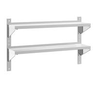 vidaXL Estante de Pared Acero Inoxidable Plateado 100x23,5x60 cm
