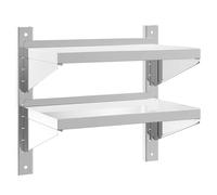 vidaXL Estante de Pared Acero Inoxidable Plateado 50x30x48 cm