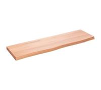 Estante Pared Madera Roble Tratada Marrón Claro 100x30x(2-4) Cm Vidaxl