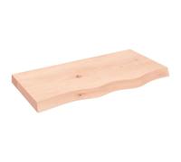 vidaXL Estante de Pared, Balda Flotante Almacenaje, Superficie de Escritorio, Estante Expositor Dormitorio Comedor, Madera Maciza Roble sin Tratar