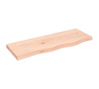 vidaXL Estante de Pared, Balda Flotante Almacenaje, Superficie de Escritorio, Estante Expositor Dormitorio Comedor, Madera Maciza Roble sin Tratar