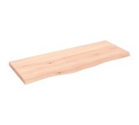 vidaXL Estante de Pared, Balda Flotante Almacenaje, Superficie de Escritorio, Estante Expositor Dormitorio Comedor, Madera Maciza Roble sin Tratar