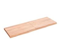 vidaXL Estante Pared Madera Roble tratada marrón Claro 120x40x(2-4) cm