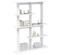 vidaXL Estante de pared Blanco 102 x 20 x 130 cm Madera de ingeniería, Estante de pared rectangular, almacenamiento que ahorra espacio, fácil de limpiar, unidad decorativa minimalista
