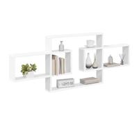 vidaXL Estante de Pared Blanco 130 x 10 x 50 cm Madera de ingeniería