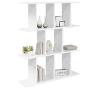 vidaXL Estante de Pared Blanco 80 x 20 x 96 cm Madera de ingeniería, Estantería Moderna para Sala, Unidad de Almacenamiento, Flotante, Opciones para Exhibir y Dividir Espacios