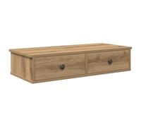 vidaXL Estante de Pared cajones Madera contrachapada Roble Artesanal