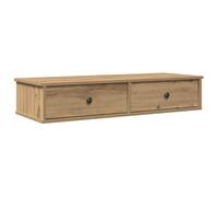 vidaXL Estante de Pared cajones Madera contrachapada Roble Artesanal, Estante de Pared con gabinete, gabinete de Almacenamiento montado en la Pared, Unidad de Almacenamiento de Pared