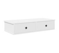 vidaXL Estante de Pared con cajones de Madera contrachapada Blanco