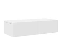 vidaXL Estante de Pared con cajones de Madera contrachapada Blanco