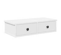 vidaXL Estante de Pared con cajones de Madera contrachapada Blanco