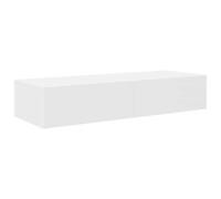 vidaXL Estante de pared con cajones – gabinete de madera contrachapada, blanco