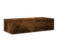 vidaXL Estante de Pared con cajones de Madera contrachapada Blanco, Estante de Pared con gabinete, gabinete de Almacenamiento montado en la Pared, Unidad de Almacenamiento de Pared