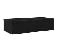 vidaXL Estante de Pared con cajones de Madera contrachapada Negro