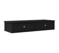 vidaXL Estante de Pared con cajones de Madera contrachapada Negro