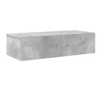 vidaXL Estante de Pared con cajones Madera contrachapada Gris hormigón
