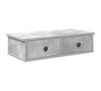 vidaXL Estante de Pared con cajones Madera contrachapada Gris hormigón