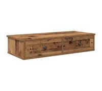 Estante de pared con cajones madera contrachapada madera vieja