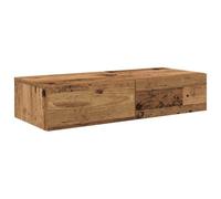 vidaXL Estante de Pared con cajones Madera contrachapada Madera Vieja