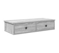 vidaXL Estante de pared con cajones – Madera contrachapada, Roble ahumado