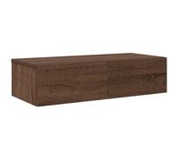 vidaXL Estante de Pared con cajones Madera contrachapada Roble marrón, Estante de Pared con gabinete