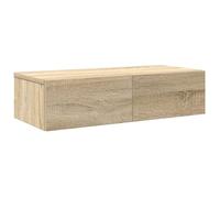 vidaXL Estante de Pared con cajones Madera contrachapada Roble Sonoma, Estante de Pared con gabinete