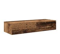 vidaXL Estante de Pared con cajones Madera Vieja 100x36x19 cm, Estante de Pared con gabinete, gabinete de Almacenamiento montado en la Pared, Unidad de Almacenamiento de Pared