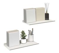 vidaXL Estante de Pared con Estante 2 pcs 40 x 18 x 2,5 cm, Estante de Pared Elegante, Diseño Minimalista, Almacenamiento Rectangular, Decoración Útil para Sala, Cocina