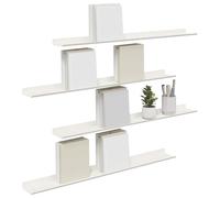 vidaXL Estante de Pared con Estante 4 pcs 80 x 9 x 2,5 cm, Estante de Pared Elegante, Diseño Minimalista, Almacenamiento Rectangular, Decoración Útil para Sala, Cocina